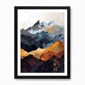 Mountain Range, Boho Affiche