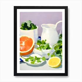 Watercress 2 Tablescape vegetable Art Print