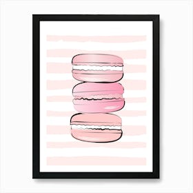 Pink Macarons Art Print