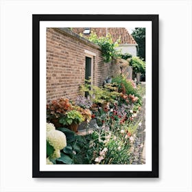 Street with Flowers iIn Elburg // The Netherlands // Travel Photography Art Print