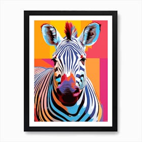 Zebra Colour Burst Art Print