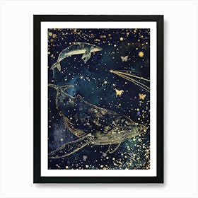 Whale In The Sky 5 Art Print