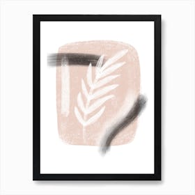 Dalia Chalk White Leaf Art Print