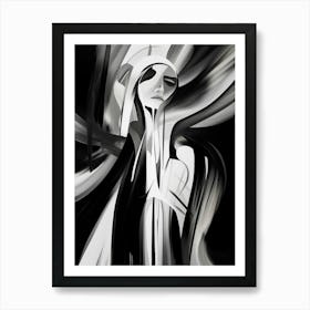 Enlightenment Abstract Black And White 5 Art Print