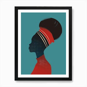 Silhouette Of African Woman 26 Art Print