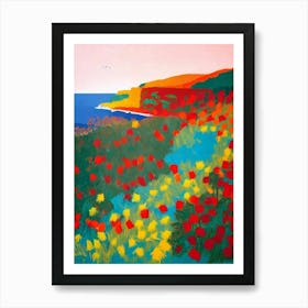 Little Cove Beach, Australia Hockney Style Art Print