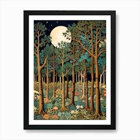 William Morris Forest At Night 8 Poster