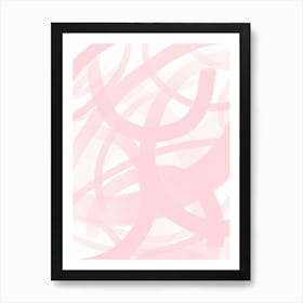 soft Pastell Pink Linien Abstrakt Kunst, Romantisch Artprint 1 Art Print