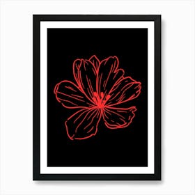 Red Flower Art Print