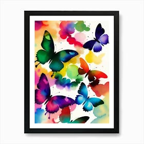 Colorful Butterflies 177 Art Print