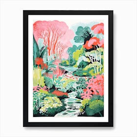 Vandusen Botanical Gardens Abstract Riso Style 3 Art Print