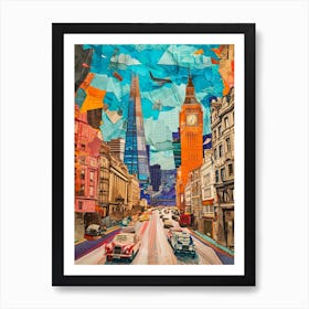 Retro Kitsch London Collage 4 Art Print