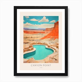 Canyon Point, Utah 2 Midcentury Modern Pool Poster Art Print