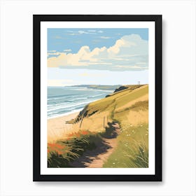 The South West Coast Path England 1 Hiking Trail Landscape Art Print