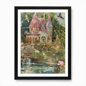 Fairytale Pond Scrapbook Collage 9 Art Print