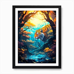 Tiger In The Forest Art Print