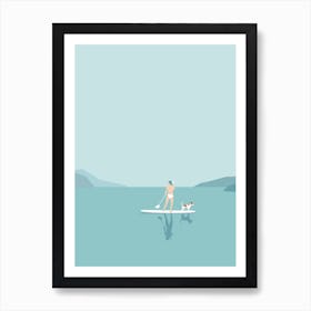 Stand up paddle boarder Art Print