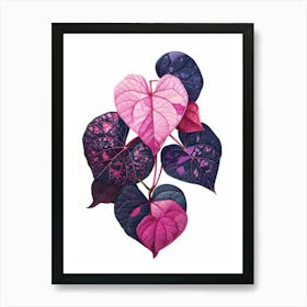 Heart Shaped Leaves 3 Art Print