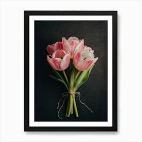 Bouquet Of Pink Tulips Art Print