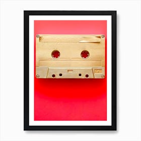 Cassette - Gold on Reddish Art Print
