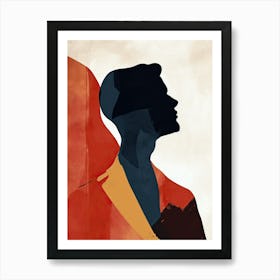 Silhouette Of A Woman, Minimalism 3 Art Print