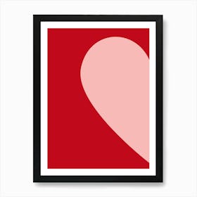 Red-Pink Heart Art Print