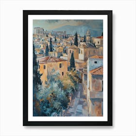 Kitsch Athens Illustration 2 Art Print