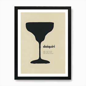 Neutral Daiquiri Cocktail Art Print