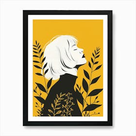 Girl With Leaves 9 Art Print