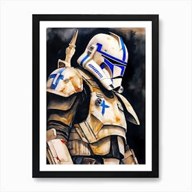 Captain Rex Star Wars Painting (21) Art Print