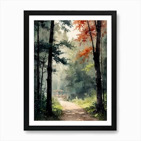 Watercolor Of A Forest 6 Art Print