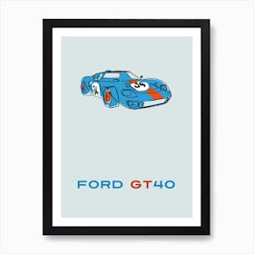 Car Ford Gt40 Art Print