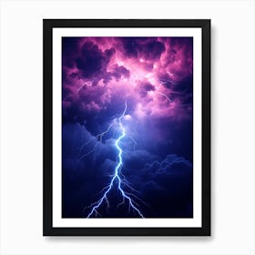 Lightning In The Sky 8 Art Print