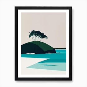 Bequia Island Saint Vincent And The Grenadines Simplistic Tropical Destination Art Print