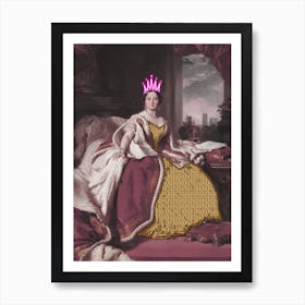 Queen Victoria Neon I  Art Print