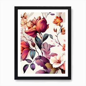 Floral Painting nature flowers Art Print