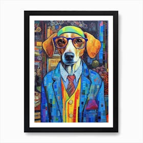 Fashionista 'S Dog Canvas; Oil Painted Glamour Art Print