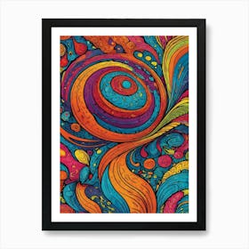 Psychedelic Swirls 2 Art Print