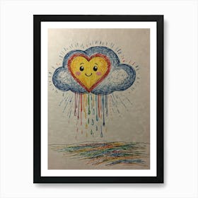 Rainbow Heart 16 Art Print