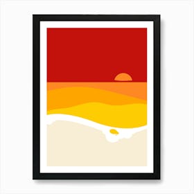 Sunset At The Beach 1 Art Print