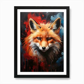 Red Fox painting Art Print