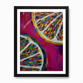 Lemon And Lime Slices Art Print