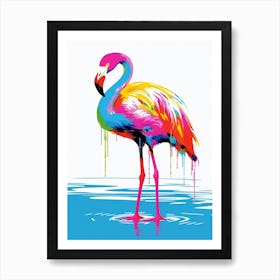 Andy Warhol Style Bird Flamingo 5 Art Print