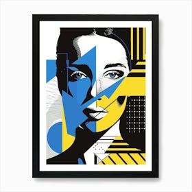 Abstract Portrait Of A Woman 5 Art Print