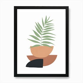 Geometric and floral composition 1 Art Print