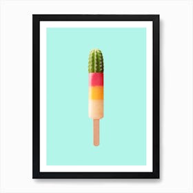 Cactus Ice Cream Art Print