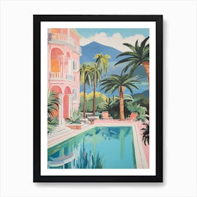 Amalfi Mansion With A Pool 2 Art Print