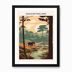 Kibale National Park Midcentury Travel Poster Art Print