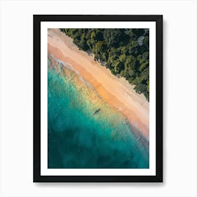 Aerial View Of A Beach 1 Art Print