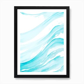 Blue Ocean Wave Watercolor Vertical Composition 58 Art Print